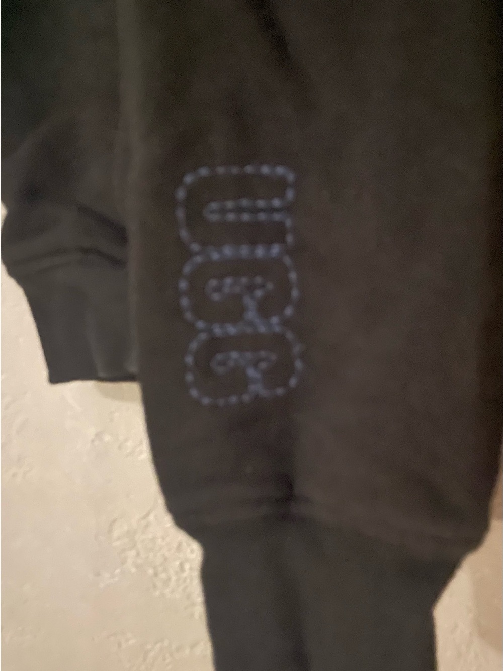 UGG Black vneck hoodie (XL) and Jogger Pants (L) SET - Picture 6 of 9